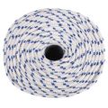vidaXL Lodné lano biele 10 mm 500 m polypropylén