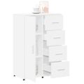 vidaXL Komody 2 ks biele 60x31x84 cm kompozitné drevo