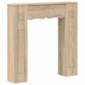 vidaXL Rám krbu Dub sonoma 102 x 20 x 102 cm Kompozitné drevo