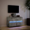 vidaXL TV nástenná skrinka s LED svetlami betónovo sivá 80x31x45 cm
