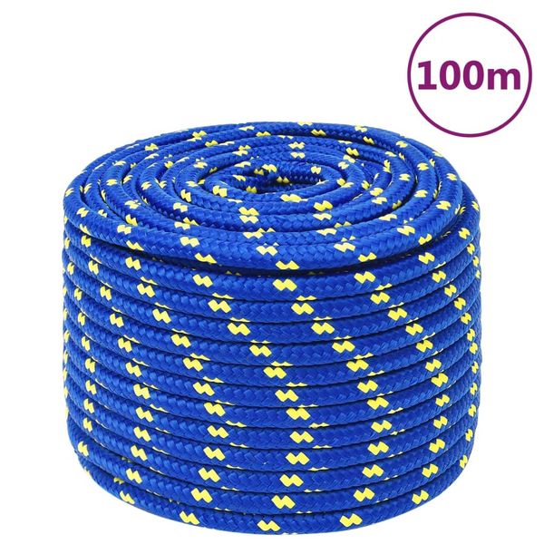 vidaXL Lodné lano modré 14 mm 100 m polypropylén