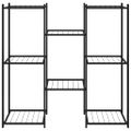 vidaXL Stojan na kvety 83x25x80 cm čierny kovový