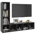 vidaXL TV skrinky 2 ks sivé 142,5x35x36,5 cm drevotrieska