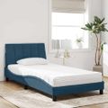 vidaXL Posteľ s matracom Hanko modrý 100x200 cm zamat