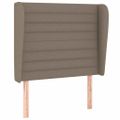 vidaXL Čelo postele so záhybmi sivohnedé 103x23x118/128 cm látka