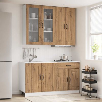 vidaXL Kuchynská jednotka KALMAR 4 ks Dub artisan Kompozitné drevo