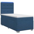 vidaXL Posteľ boxspring s matracom Modrá 80 x 200 cm Látka