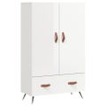 vidaXL Vysoká skrinka lesklá biela 69,5x31x115 cm kompozitné drevo