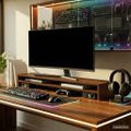 vidaXL Stojan na monitor hnedý dub 100x24x13 cm spracované drevo