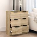 vidaXL Komody 2 ks dub sonoma 30x30x70 cm spracované drevo