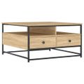 vidaXL Konferenčný stolík dub sonoma 80x80x45 cm kompozitné drevo