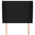 vidaXL Čelo postele so záhybmi čierne 103x23x118/128 cm látka