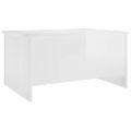 vidaXL Konferenčný stolík lesklý biely 80x55,5x41,5cm spracované drevo