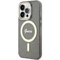 Guess case for iPhone 14 Pro Max 6,7" GUHMP14XHCMCGK black hardcase Magsafe IML Glitter Gold