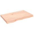 vidaXL Kúpeľňová doska 80x50x(2-6) cm neošetrený masív