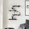 vidaXL Nástenné police 4 ks hnedý dub 40x20x1,5 cm kompozitné drevo