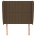 vidaXL Čelo postele so záhybmi tmavohnedé 103x23x118/128 cm látka