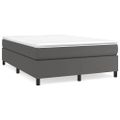 vidaXL Posteľný rám s boxspringom sivý 140x200 cm umelá koža