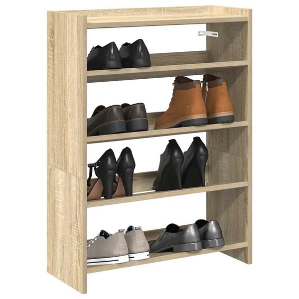 vidaXL Regál na topánky dub sonoma 60x25x81 cm spracované drevo