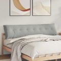 vidaXL Poduška na chrbát Svetlosivá 200 x 50 cm Mikrovlákno