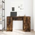 vidaXL Stôl dymový dub 120x42x76 cm kompozitné drevo
