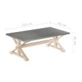 vidaXL Konferenčný stolík so zinkovaným povrchom 110x60x40 cm masívne mangovníkové drevo