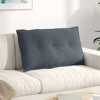 vidaXL Poduška na chrbát Tmavo šedá 80 x 50 cm Kordúrová tkanina