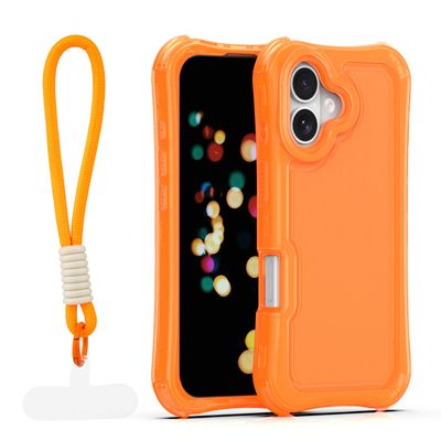 Puzdro Safepop s popruhom pre iPhone 17 6,3" oranžová