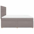 vidaXL Boxspring posteľ s matracom sivohnedý 200x200 cm látka