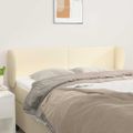 vidaXL Čelo postele so záhybmi krémový 147x23x78/88 cm umelá koža