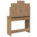 vidaXL toaletný stolík so zrkadlom Artisan Dub 96x39x142 cm