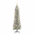vidaXL Umelý vianočný stromček Biela 150 cm PVC, kov a plast