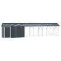 vidaXL Klietka pre vtákov Antracit 630 x 103 x 142 cm Pozinkovaná oceľ