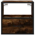 vidaXL Nástenný nočný stolík dymový dub 40x31x39,5 cm