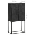 vidaXL Komoda čierna 60x30x120 cm akáciový a mangovníkový masív