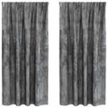vidaXL Sametové závesy 2 ks Sivá 175 x 140 cm Zamat