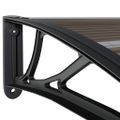 vidaXL Vchodová strieška čierna 150x100 cm polykarbonát