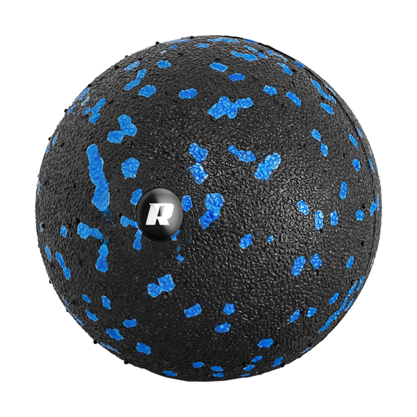 Masážna guľa 12 cm, REBEL ACTIVE RBA-3055-12, čierne-modrý, materiál EPP