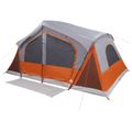 vidaXL Stan chata Šedá a oranžová 480 x 273 x 205 cm Polyester a oceľ