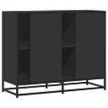 vidaXL Komoda čierna 92x35x76 cm kompozitné drevo