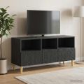vidaXL TV skrinka 102 x 34,5 x 50 cm Čierna Kompozitné drevo