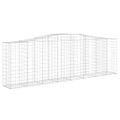 vidaXL Oblúkový gabionový kôš 400x50x120/140 cm pozinkované železo
