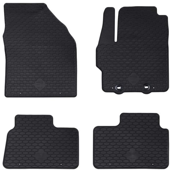 vidaXL Autokoberec 4 pcs Čierna vhodné pre Toyota AYGO X 2022- Guma