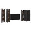 vidaXL TV skrinky 4 ks lesklé sivé 30,5x30x110 cm drevotrieska