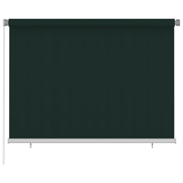 vidaXL Vonkajšia zatemňovacia roleta 200x140 cm tmavozelená HDPE