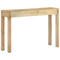 vidaXL Konzolový stolík 110x30x75cm masívne bielené mangovníkové drevo