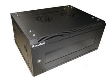 XtendLan 4U/600x450, na zeď, jednodílný, skleněné dveře Rozvadec, 19", na stenu, jednodílný, výška 4U, 600 x 450, sklenené dvere, kourové sklo, nosnost 60kg, cerný