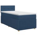 vidaXL Posteľ boxspring s matracom Modrá 90 x 190 cm Látka