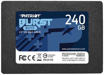 PATRIOT BURST ELITE 240GB SSD / Interný / 2,5" / SATA 6Gb/s / SSD disk, interný, 240GB, 2,5", SATA III, 7mm