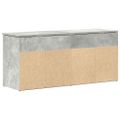 vidaXL lavica na topánky betónová sivá 102 x 30,5 x 45 cm umelé drevo